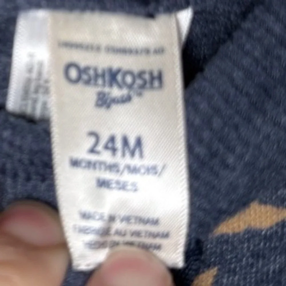 OshKosh B'gosh Toddler Girls 24M Floral Print Jogger Pants Navy Fleece Sweatpant